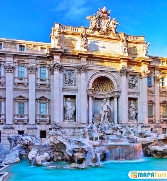 mapa turistico la fontana di trevi