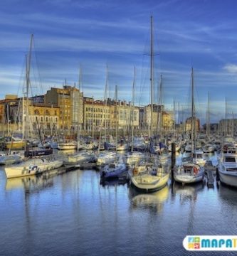 mapa turistico puerto deportivo de gijon